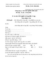 HỒ SƠ NÂNG LƯƠNG TRƯỚC THỜI HẠN