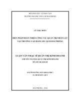 Biện pháp hoàn thiện công tác quản trị nhân lực tại trường Cao đẳng Du lịch Hải Phòng (Luận văn thạc sĩ)