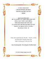 Nâng cao ý thức cộng đồng, tinh thần đoàn kết dân tộc của sinh viên trường Đại học Sài Gòn trước tác động của toàn cầu hóa (NCKH)