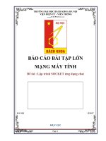 Bài tập lớn mạng máy tính lập trình socket ứng dụng chat