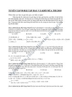 TUYẾN tập 50 bài tập HAY và KHÓ mùa THI 2018