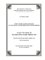 Công nghệ ảo hóa docker và ứng dụng tại đại học dân lập hải phòng 