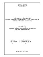 Xử lý tình huống về mất cân đối thu chi ngân sách nhà nước thị trấn Yên Thế (Tiểu luận tốt nghiệp)