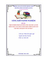 SKKN: Một số biện pháp gây hứng thú cho trẻ 56 tuổi nhằm nâng cao chất lượng giáo phát triển ngôn ngữ