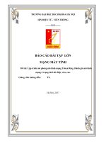 Bài tập lớn mạng máy tính mô phỏng hoạt động của mô hình mạng token ring  đánh giá mô hình mạng ở trạng thái tải thấp, vừa, cao