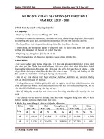 Kế hoạch giảng dạy môn Vật lí THCS (HKI)