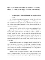 Công tác tuyển dụng cán bộ tại cục quản lý đấu thầu cho dự án xây dựng hệ thống mua sắm chính phủ điện tử 