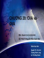 Thuyết trình môn quản trị rủi ro chương 20 CVA và DVA 