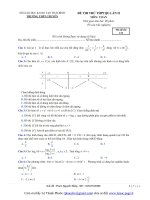 ĐỀ THI THỬ TOÁN CHUYÊN THÁI BÌNH