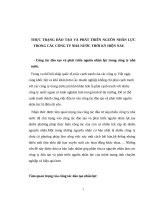 Thực trạng đào tạo và phát triển nguồn nhân lực trong các công ty nhà nước thời kỳ hiện nay 