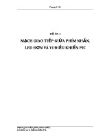 MẠCH GIAO TIẾP GIỮA PHÍM NHẤN, LED đơn và VI điều KHIỂN PIC (có code và sơ đồ mạch)