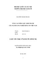 Nâng cao năng lực cạnh tranh của ngành công nghệ thông tin Việt Nam