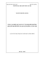 Nâng cao hiệu quả quản lý vệ sinh môi trường khu đô thị mới mỗ lao, quận hà đông, thành phố hà nội (tt) 