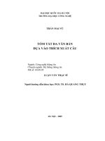 Tóm tắt đa văn bản dựa vào trích xuất câu