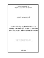 Nghiên cứu hiện trạng và đề xuất các giải pháp quản lý chất thải rắn tại một số khu công nghiệp trên địa bàn tỉnh Nghệ An