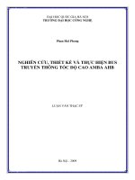 Nghiên cứu, thiết kế và thực hiện bus truyền thông tốc độ cao AMBA AHB