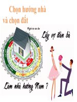 Cơ sở văn hóa việt nam  CHỌN HƯỚNG NHÀ HƯỚNG ĐẤT