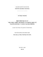 Biện pháp quản lý việc phát triển mô hình văn phòng điện tử tại Sở Giáo dục và Đào tạo Thành phố Hải Phòng