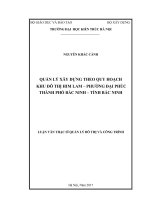 Quản lý xây dựng theo quy hoạch khu đô thị him lam   phường đại phú, thành phố bắc ninh   tỉnh bắc ninh (tt) 