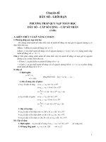 Chuyên đề DÃY SỐ  GIỚI HẠN  PHƯƠNG PHÁP QUY NẠP TOÁN HỌC DÃY SỐ – CẤP SỐ CỘNG – CẤP SỐ NHÂN (3 tiết)