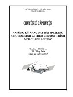 Chuyên đề cấp huyện môn tiếng anh
