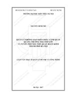 Quản lý không gian kiến trúc cảnh quan quảng trường nhà thờ lớn và tuyến phố nhà thờ, quận hoàn kiếm, thành phố hà nội (tt) 