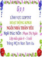 GIÁO án ngôi nhà của bé (GIÁO án mầm NON)