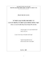 Về một loại nghĩa phi miêu tả cần có trong từ điển giải thích tiếng Việt (Trên cơ sở cuốn Từ điển tiếng Việt do Hoàng Phê chủ biên)