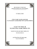 Công nghệ ảo hóa Docker và ứng dụng tại Đại Học Dân Lập Hải Phòng (Luận văn thạc sĩ)