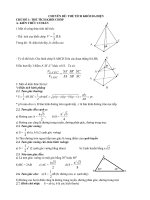 CHUYÊN ĐỀ: THỂ TÍCH KHỐI ĐA DIỆN CHỦ ĐỀ 1: THỂ TÍCH KHỐI CHÓP