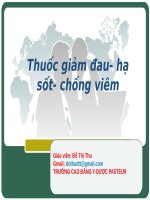 BÀI GIẢNG NSAID HAY 2018