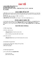 Dẫn luận ngôn ngữ  ÂM TỐ