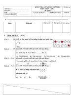 đề thi giữa học kì II môn Toán