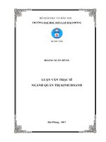 Hoàn thiện công tác quản trị nhân sự tại Công ty cổ phần du lịch Đồ Sơn (Luận văn thạc sĩ)