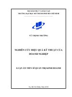 NGHIÊN CỨU HIỆU QUẢ KỸ THUẬT CỦA DOANH NGHIỆP