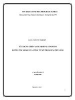 XÂY DỰNG CHIẾN LƯỢC ĐỊNH VỊ SẢN PHẨM DƯỠNG TÓC SHAIR CỦA CÔNG TY MỸ PHẨM DỪA PHÚ LONG