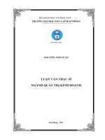 Hoạch định chiến lược kinh doanh của công ty TNHH và dịch vụ Linh Chi đến năm 2020 (Luận văn thạc sĩ)