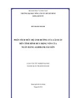 PHÂN TÍCH MỨC ĐỘ ẢNH HƯỞNG CỦA LÃI SUẤT ĐẾN TÌNH HÌNH HUY ĐỘNG VỐN CỦA NGÂN HÀNG AGRIBANK SÀI GÒN LUẬN VĂN TỐT NGHIỆP ĐẠI HOC NGÀNH QUẢN TRỊ KINH DOANH