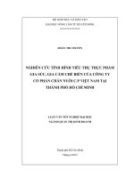 NGHIÊN CỨU TÌNH HÌNH TIÊU THỤ THỰC PHẨM GIA SÚC, GIA CẦM CHẾ BIẾN CỦA CÔNG TY CỔ PHẦN CHĂN NUÔI C.P VIỆT NAM TẠI THÀNH PHỐ HỒ CHÍ MINH LUẬN VĂN TỐT NGHIỆP ĐẠI HỌC NGÀNH QUẢN TRỊ KINH DOANH