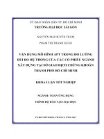 Vận dụng mô hình APT trong đo lường rủi ro hệ thống của các cổ phiếu ngành xây dựng tại sở giao dịch chứng khoán Thành phố Hồ Chí Minh (Khóa luận tốt nghiệp)