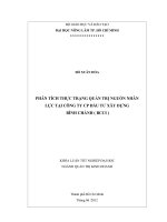 PHÂN TÍCH THỰC TRẠNG QUẢN TRỊ NGUỒN NHÂN LỰC TẠI CÔNG TY CP ĐẦU TƯ XÂY DỰNG BÌNH CHÁNH ( BCCI ) KHÓA LUẬN TỐT NGHIỆP ĐẠI HỌC NGÀNH QUẢN TRỊ KINH DOANH