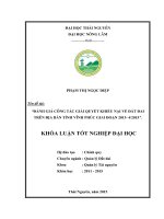 Đánh giá thực trạng công tác giải quyết khiếu nại về đất đai trên địa bàn Tỉnh Vĩnh Phúc giai đoạn 2013  4 2015 (Khóa luận tốt nghiệp)