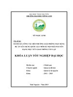Đánh giá công tác bồi thường giải phóng mặt bằng dự án xây dựng quốc lộ 3 mới Hà Nội Thái Nguyên hạng mục nút giao thông tân lập (Khóa luận tốt nghiệp)