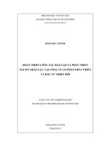 HOÀN THIỆN CÔNG TÁC ĐÀO TẠO VÀ PHÁT TRIỂN GUỒN NHÂN LỰC TẠI CÔNG TY CỔ PHẦN PHÁT TRIỂN VÀ ĐẦU TƯ NHIỆT ĐỚI LUẬN VĂN TỐT NGHIỆP ĐẠI HỌC NGÀNH QUẢN TRỊ KINH DOANH THƯƠNG MẠI