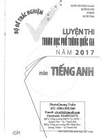 Bộ đề trắc nghiệm luyện thi THPTQG 2017 môn Tiếng Anh