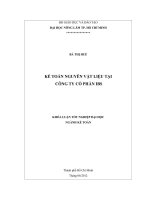 KẾ TOÁN NGUYÊN VẬT LIỆU TẠI CÔNG TY CỔ PHẦN IBS