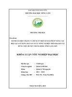 Đánh giá hiện trạng và đề xuất một số giải pháp nâng cao hiệu quả sử dụng đất sản xuất nông nghiệp trên địa bàn xã Hùng Việt  huyện Tràng Định  tỉnh Lạng Sơn (Khóa luận tốt nghiệp)