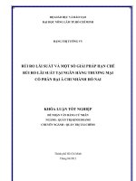 RỦI RO LÃI SUẤT VÀ MỘT SỐ GIẢI PHÁP HẠN CHẾ RỦI RO LÃI SUẤT TẠI NGÂN HÀNG THƯƠNG MẠI CỔ PHẦN ĐẠI Á CHI NHÁNH HỐ NAI