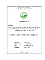 Đánh giá công tác cấp giấy chứng nhận quyền sử dụng đất trên địa bàn xã Quốc Dân  huyện Quảng Uyên  tỉnh Cao Bằng giai đoạn 2012  2014 (Khóa luận tốt nghiệp)