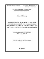 Nghiên cứu đa dạng và đặc điểm phân bố của các loài loài ếch nhái (amphibia) ở một sô khu vực đá vôi thuộc miền bắc việt nam và đề xuất các giải pháp bảo tồn tt